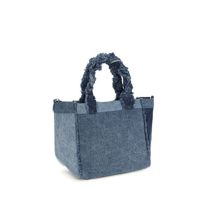 Ganni Blaue Baumwoll-Handtasche