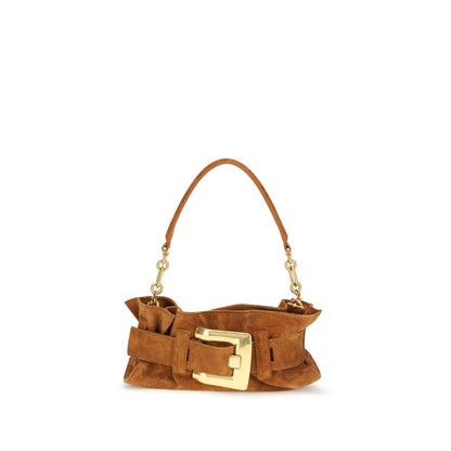 Balmain Beige Kalbsleder Bos Taurus Schultertasche