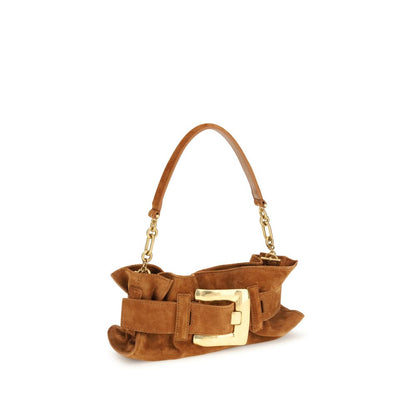 Balmain Beige Kalbsleder Bos Taurus Schultertasche