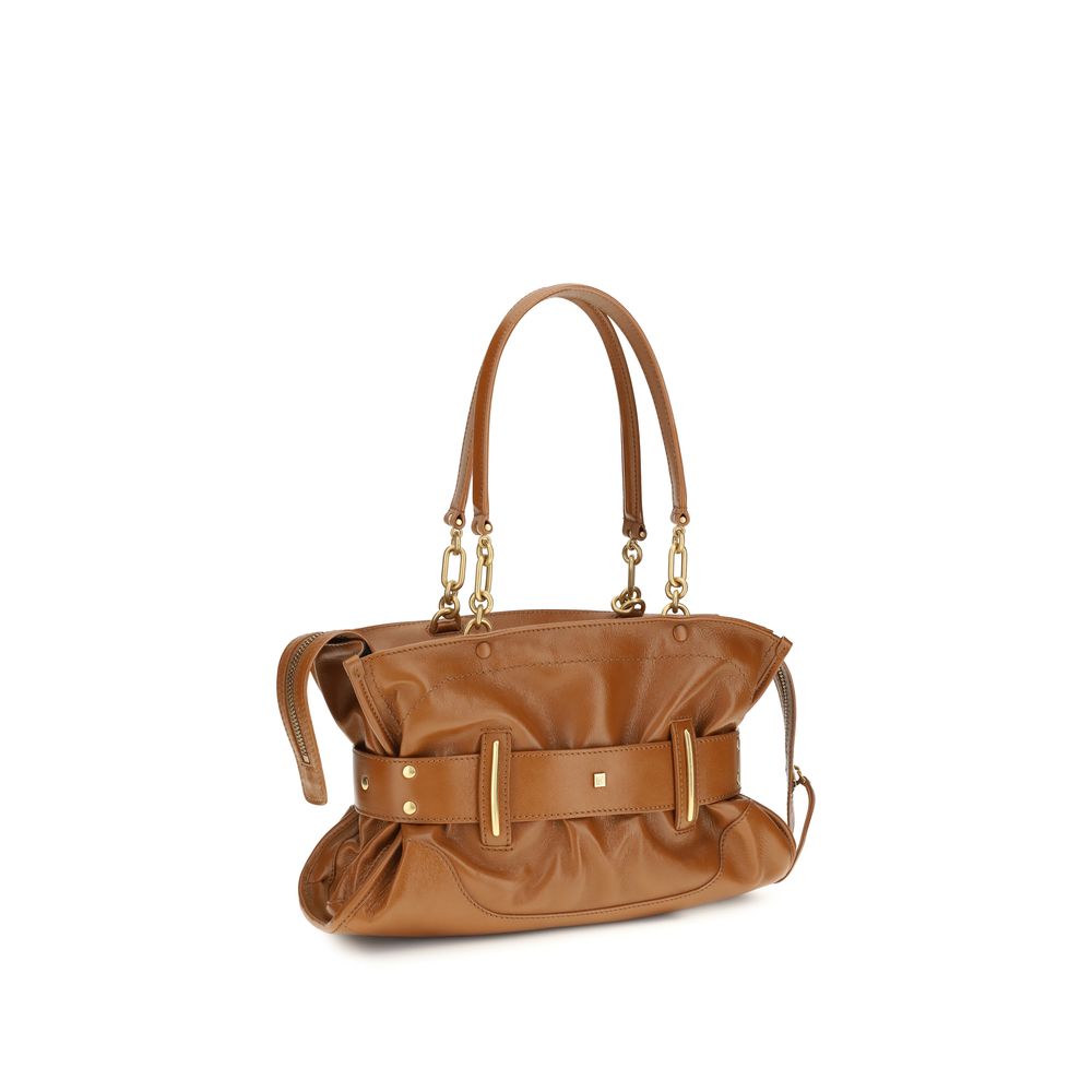 Balmain Braune Kalbsleder Bos Taurus Handtasche