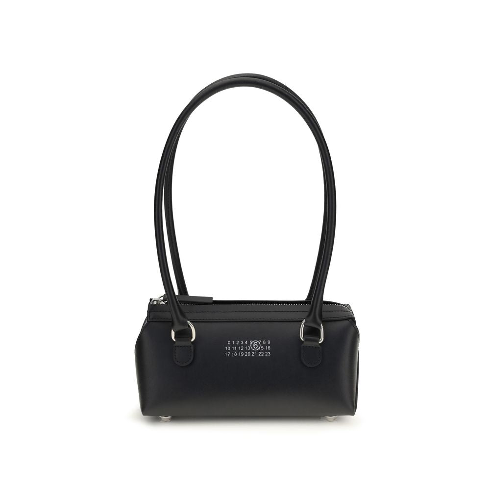 MM6 Schwarze Bos Taurus Kalbsleder Schultertasche
