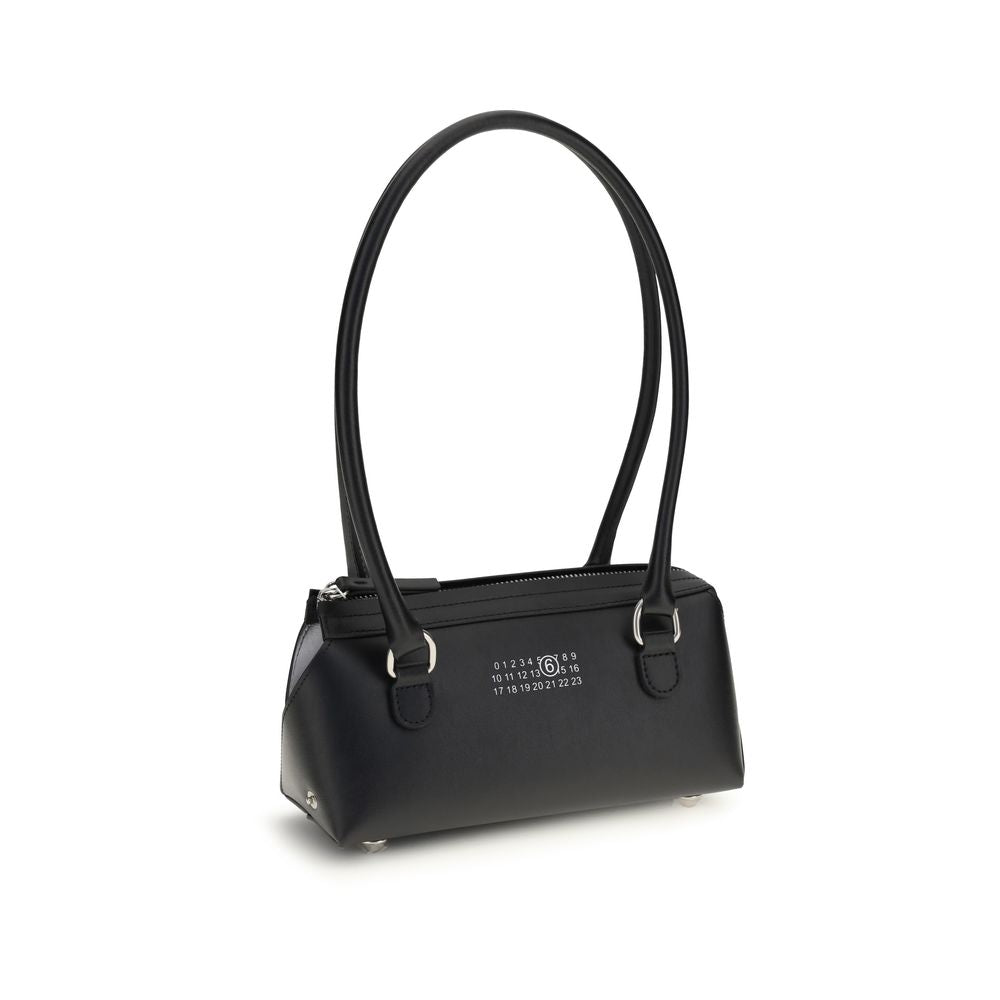 MM6 Schwarze Bos Taurus Kalbsleder Schultertasche