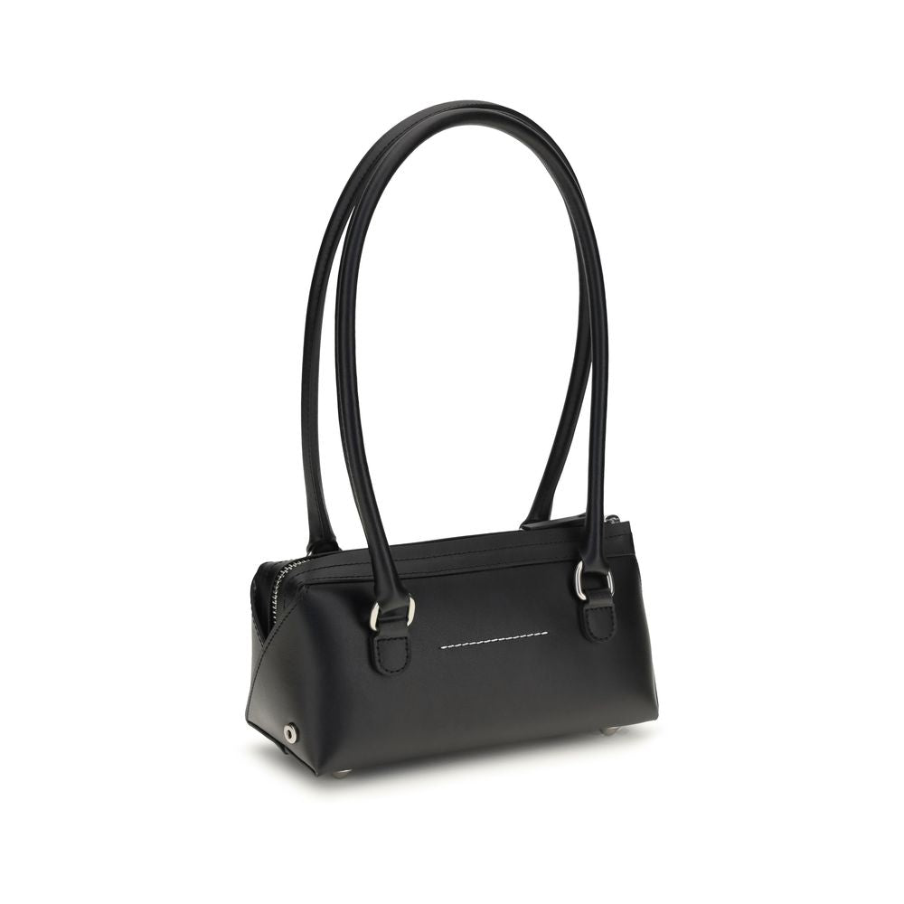 MM6 Schwarze Bos Taurus Kalbsleder Schultertasche