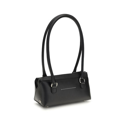 MM6 Schwarze Bos Taurus Kalbsleder Schultertasche