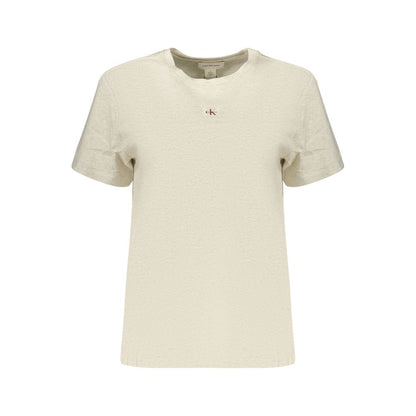 Calvin Klein Graues Baumwoll-T-Shirt für Damen