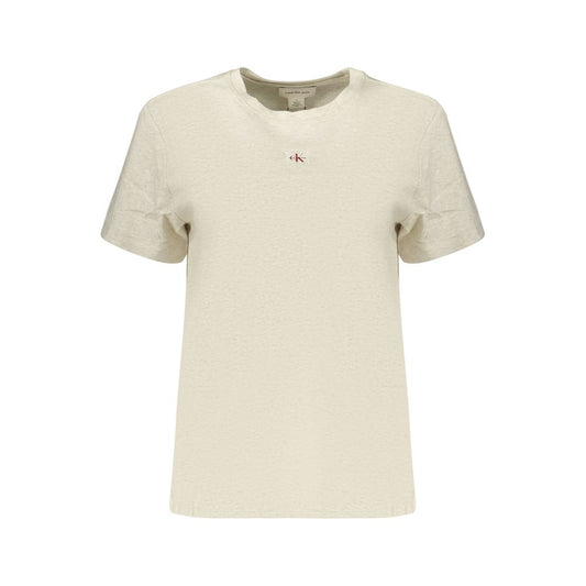 Calvin Klein Graues Baumwoll-T-Shirt für Damen