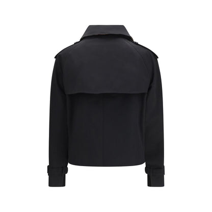 Burberry Schwarzer Trenchcoat aus Baumwolle