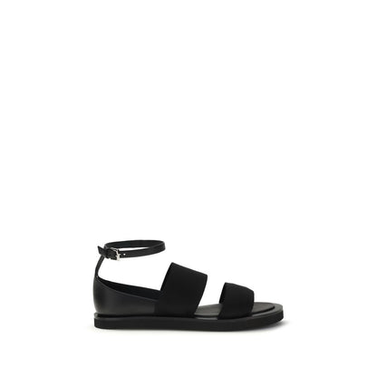 Max Mara Schwarze Bos Taurus Kalbsleder-Sandalen