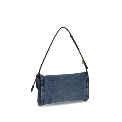 Valentino Garavani Blaue Baumwoll-Umhängetasche