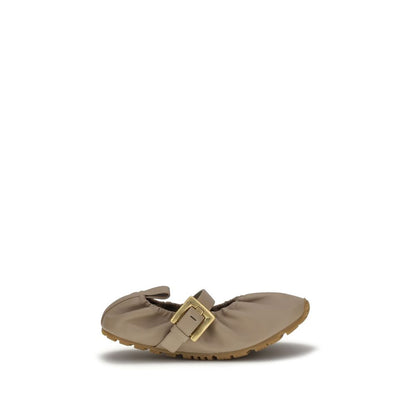 Balmain Beige Lamm Ovis Aries Aries Ballerinas