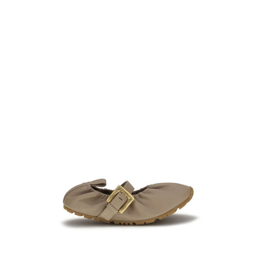 Balmain Beige Lamm Ovis Aries Aries Ballerinas