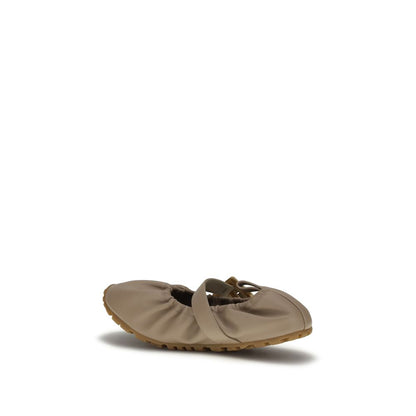 Balmain Beige Lamm Ovis Aries Aries Ballerinas