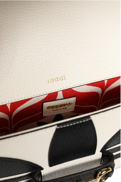 Gucci x Adidas Horsebit 1955 Schultertasche Schwarz/Weiß