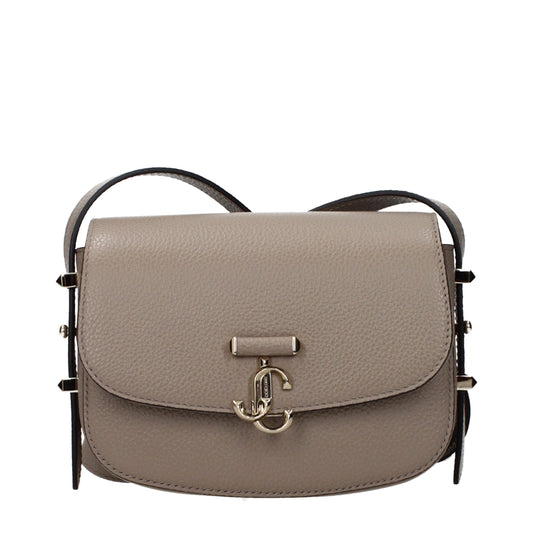 Jimmy Choo Graue Leder Umhängetasche