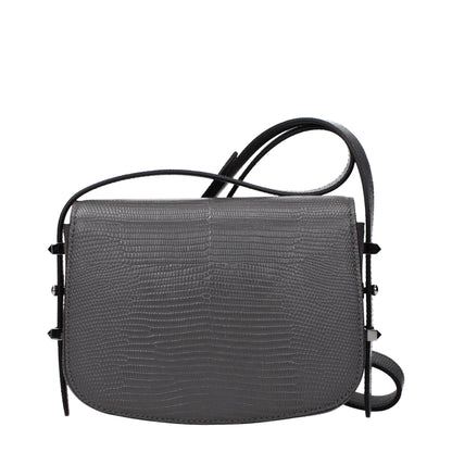 Jimmy Choo Graue Leder Schultertasche