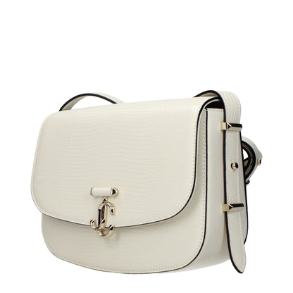 Jimmy Choo Weiße Leder Crossbody-Tasche