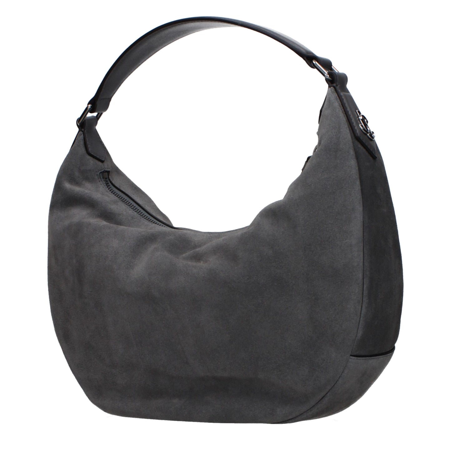 Jimmy Choo Graue Leder Schultertasche