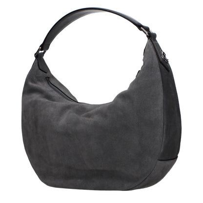 Jimmy Choo Graue Leder Schultertasche