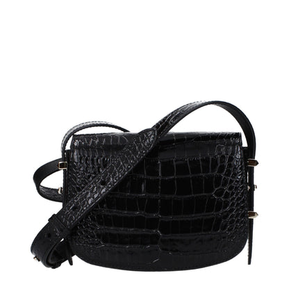 Jimmy Choo Schwarze Leder Umhängetasche
