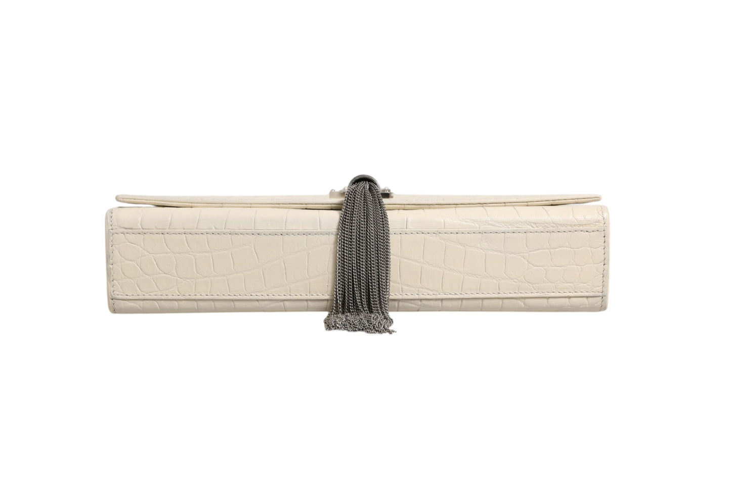 Saint Laurent Kate Tassel Small Krokoprägung Leder