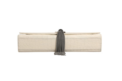 Saint Laurent Kate Tassel Small Krokoprägung Leder