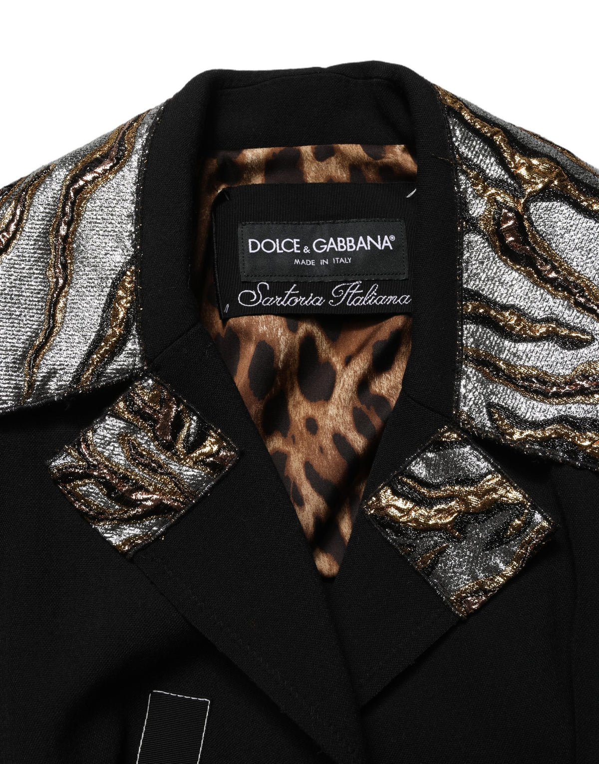 Dolce & Gabbana Black Polyester Coat