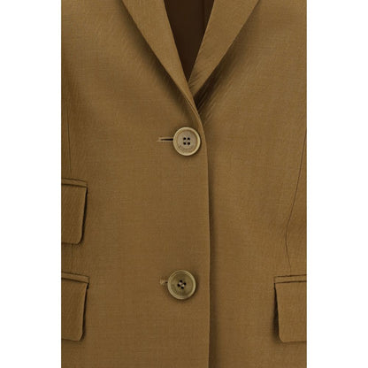 Burberry Mehrfarbiger Blazer aus Lammwolle