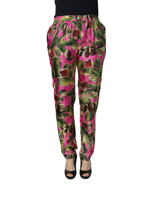 Dolce & Gabbana Red Silk Trousers