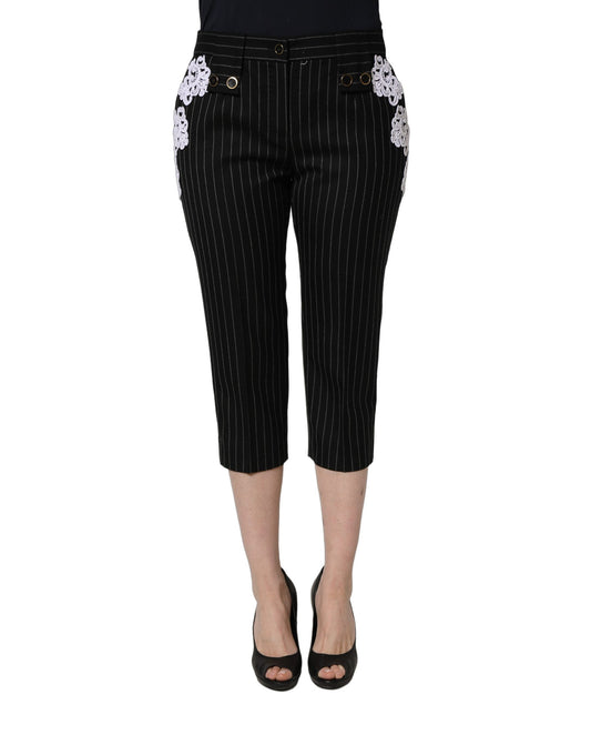 Dolce & Gabbana Black Polyester Trousers
