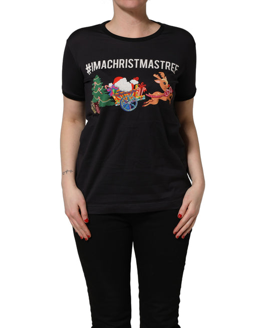 Dolce & Gabbana Black Cotton T-Shirt
