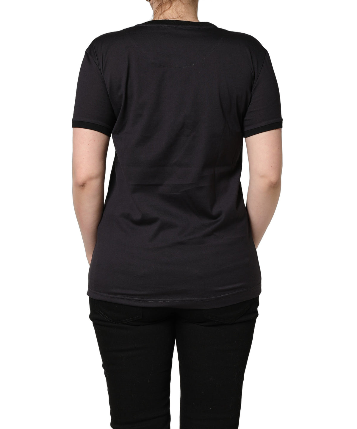 Dolce & Gabbana Schwarzes Baumwoll-T-Shirt mit #IAMACHRISTMASTREE Print