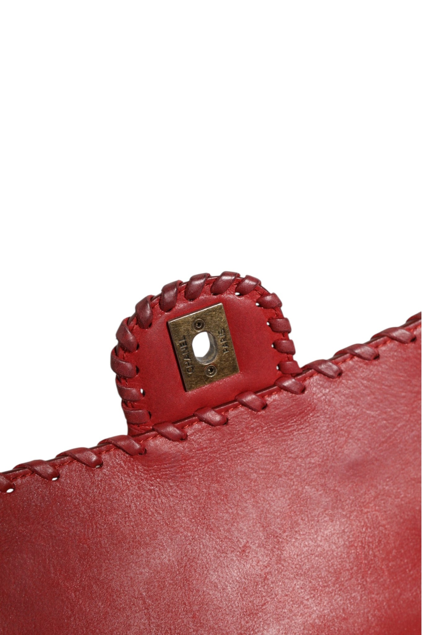 Chanel Mini Flap Bag Lammleder Geflochtenes Kalbsleder Goldfarbene Metallbeschläge