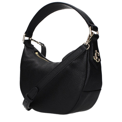 Jimmy Choo Schwarze Lederhandtasche