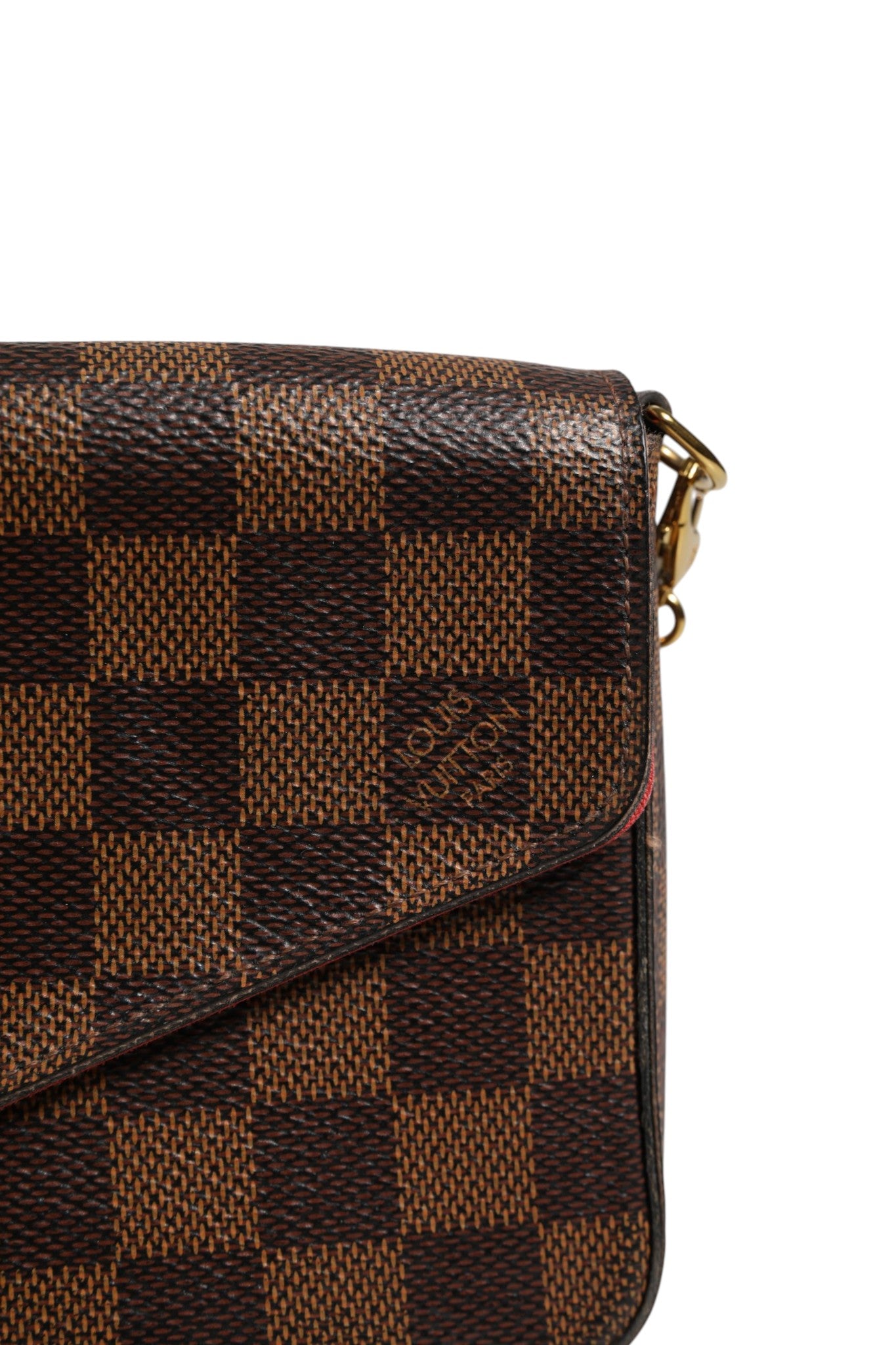 Louis Vuitton Pochette Felice Geldbörse mit Kette aus Damier Ebene Canvas