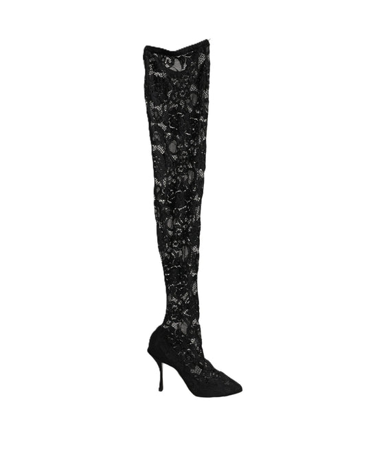 Dolce & Gabbana Black Viscose Pumps