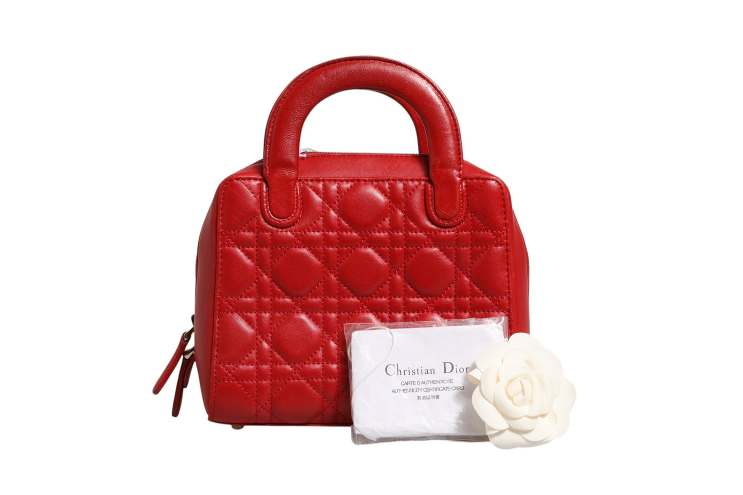Christian Dior Kleine Dior Toujours Tasche Schwarz Macrocannage Kalbsleder