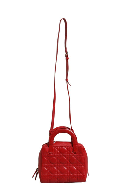 Christian Dior Kleine Dior Toujours Tasche Schwarz Macrocannage Kalbsleder