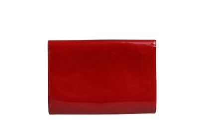 Louis Vuitton Louise PM Geldbörse mit Kette aus rotem Lackleder