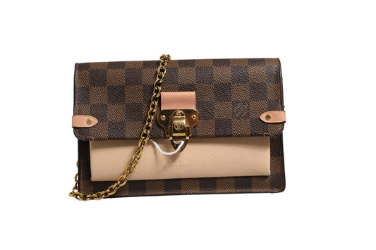 Louis Vuitton Vavin Chain Wallet aus Damier Ebene Canvas