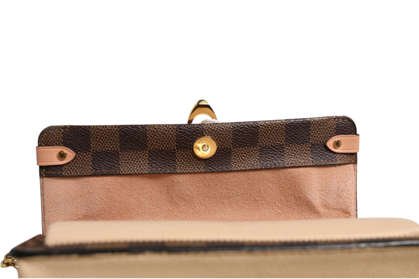 Louis Vuitton Vavin Chain Wallet aus Damier Ebene Canvas