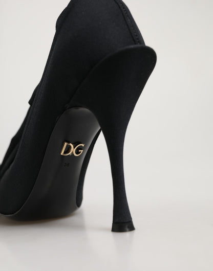Dolce & Gabbana Stiefel aus Leder in Schwarz