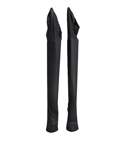 Dolce & Gabbana Stiefel aus Leder in Schwarz
