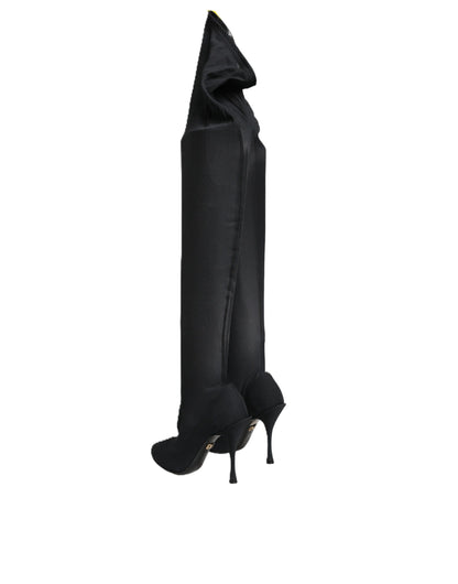 Dolce & Gabbana Stiefel aus Leder in Schwarz
