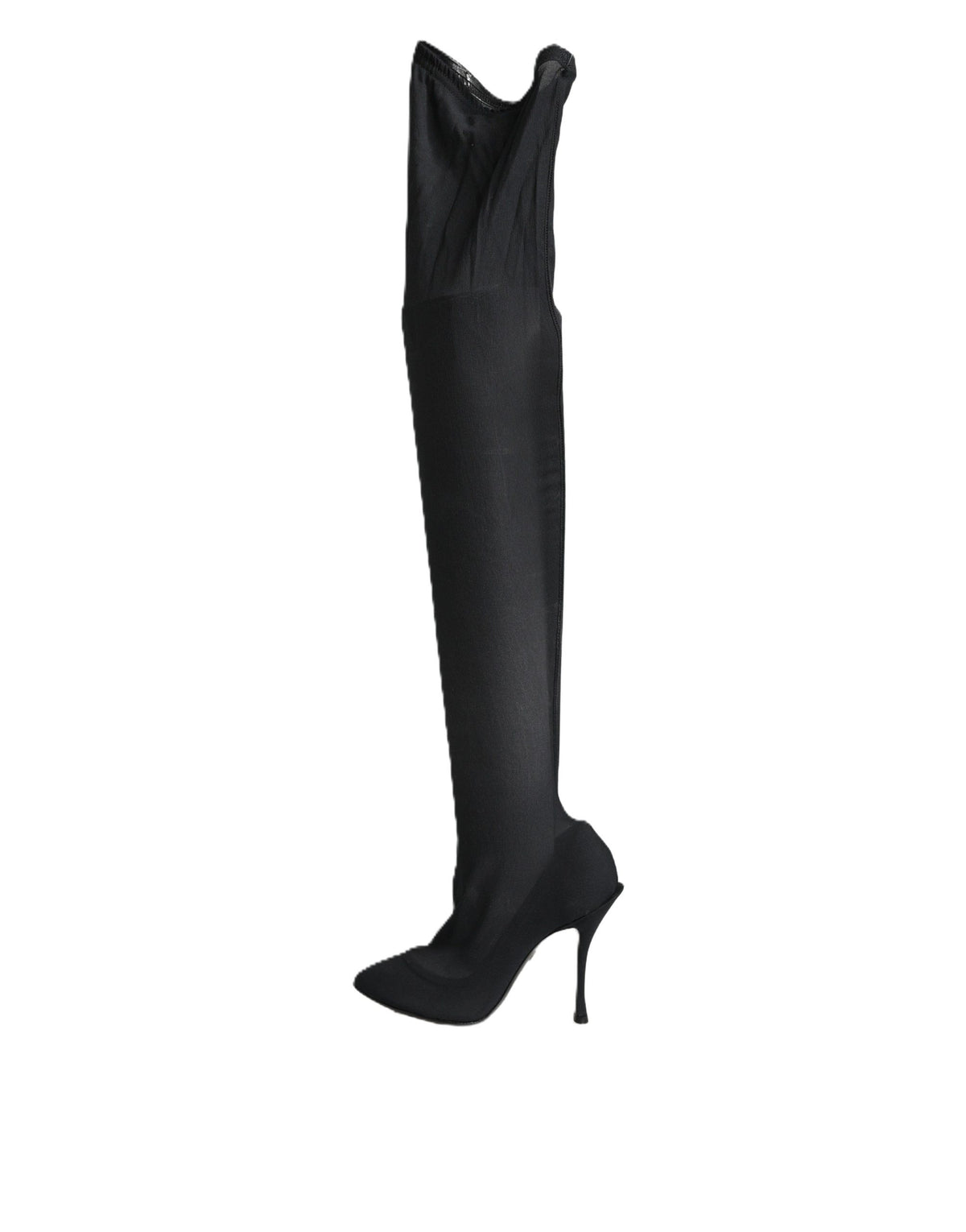 Dolce & Gabbana Stiefel aus Leder in Schwarz