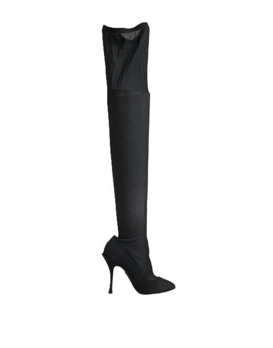 Dolce & Gabbana Stiefel aus Leder in Schwarz