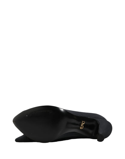 Dolce & Gabbana Stiefel aus Leder in Schwarz