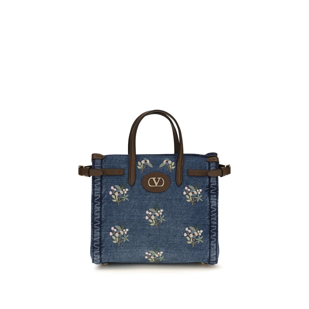 Valentino Garavani Blaue Baumwoll-Handtasche