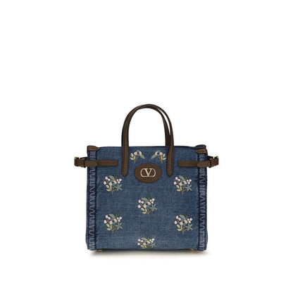 Valentino Garavani Blaue Baumwoll-Handtasche