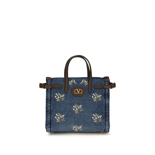 Valentino Garavani Blaue Baumwoll-Handtasche