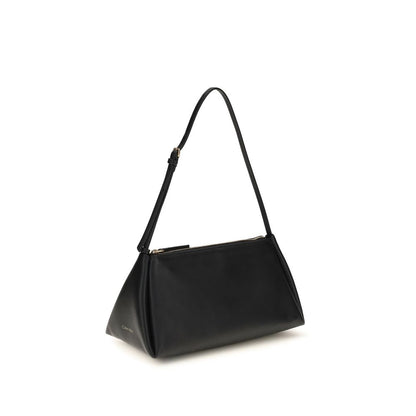 Calvin Klein Schwarze Kalbsleder Bos Taurus Handtasche